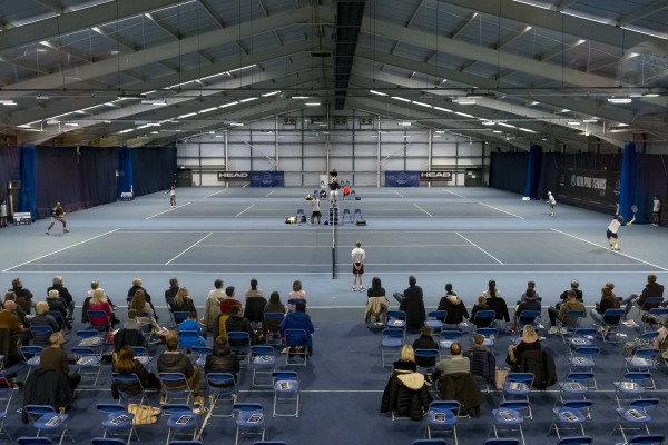 Image of previous pro tennis tournament hosted at Easton College Tennis Centre
