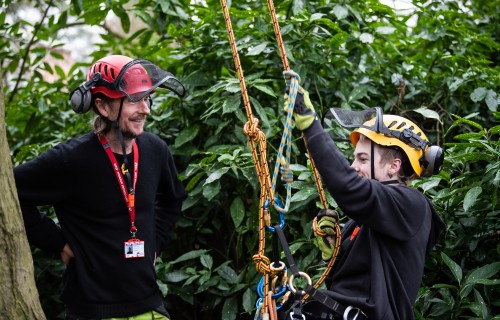 Arboriculture student and lecturer at Easton College Credit David Kirkham