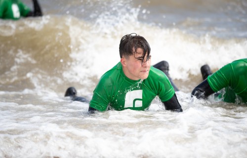 Easton College Outdoor Leadership students honing their surfing skills on Gorleston Beach PIC CREDIT MATT POTTER 5