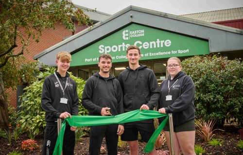 The Centre of Excellence for Sport was officially opened by NCFC players  Liam Gibbs and Louie Moulden
